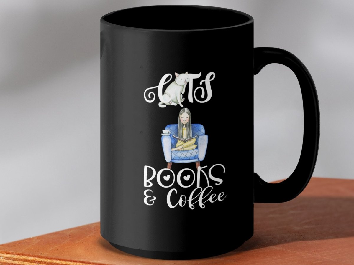 Cats Books and Coffee Enthusiast Mugs - NuKrypton Coffee Mugs MD - 71360925