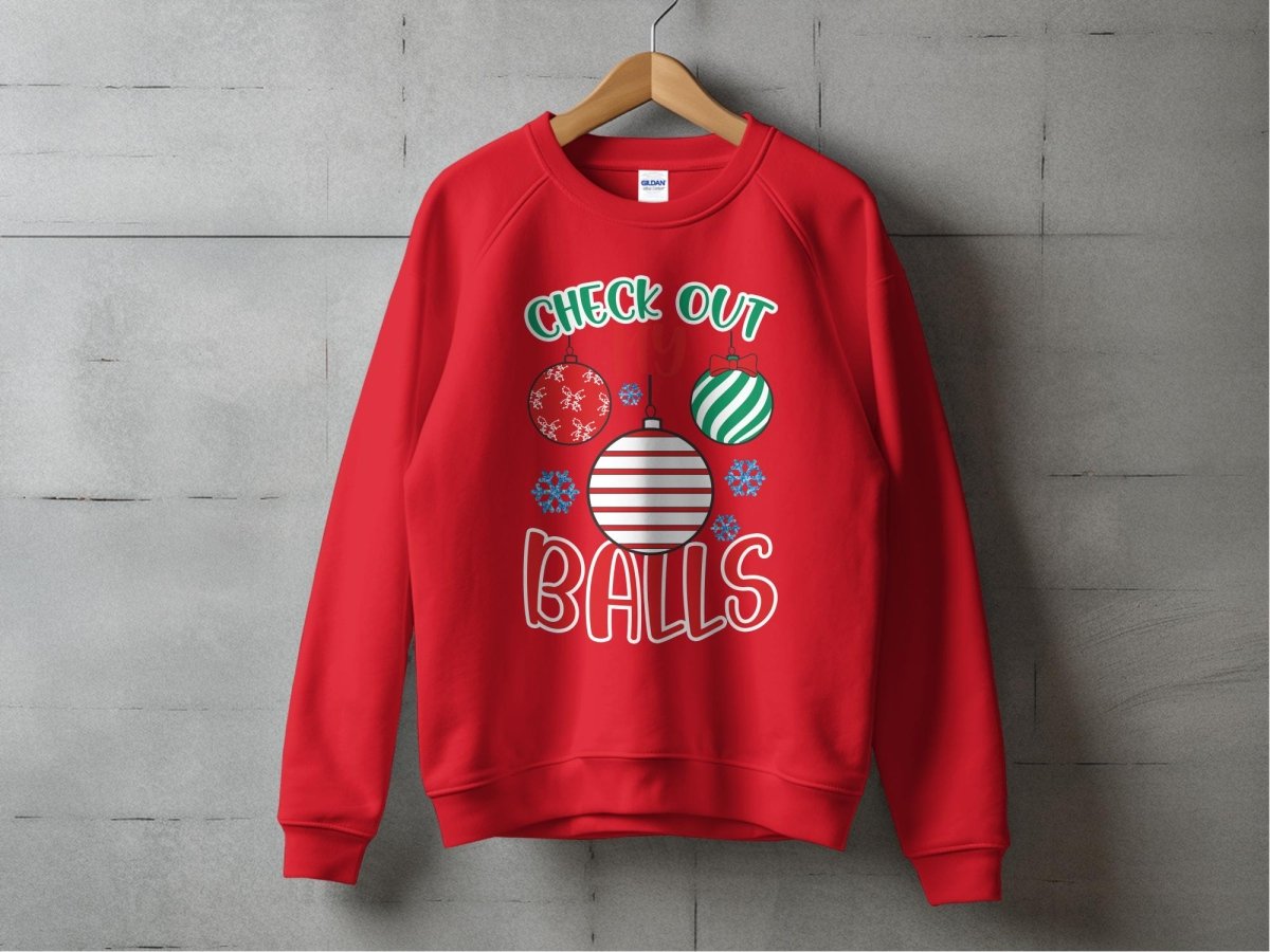 Check Out My Ornaments - Festive Balls Sweatshirt - NuKrypton Sweatshirt MD - 71970586
