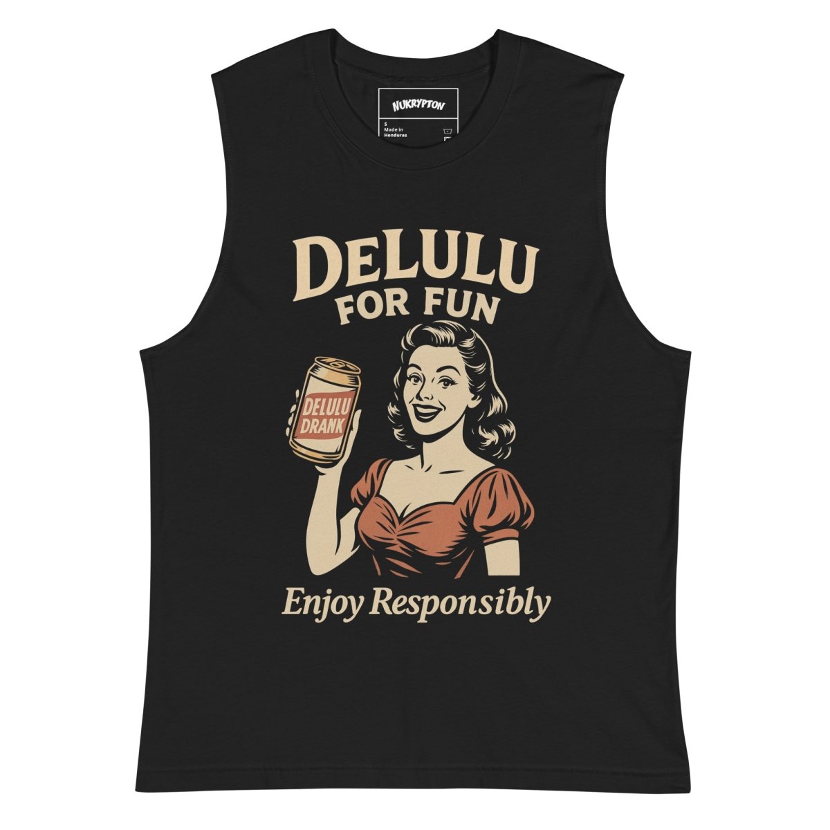 DeLulu For Fun - Black Muscle Shirts - NuKrypton Tank Tops 3556110_10400