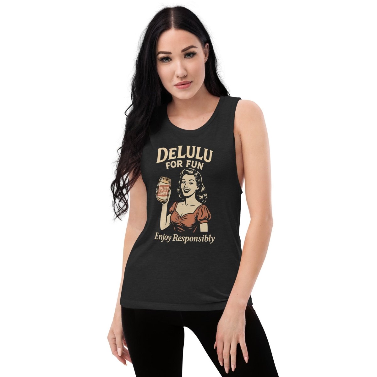 DeLulu For Fun - Black Muscle Shirts - NuKrypton Tank Tops 3556110_10400