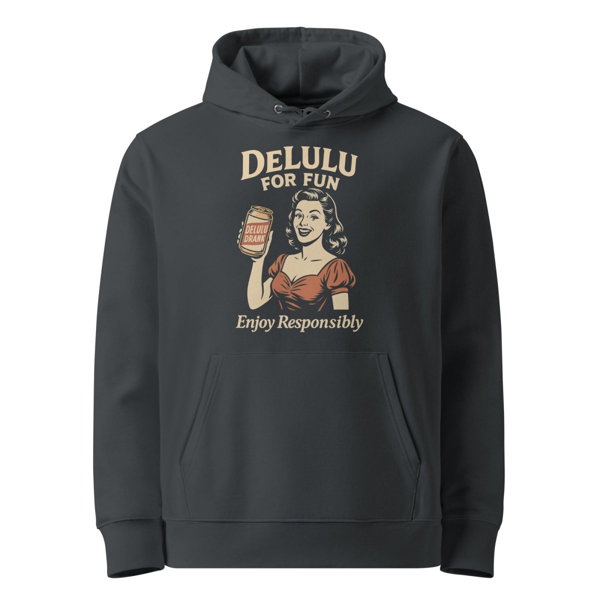 DeLulu For Fun - Dark Edition Organic Hoodie - NuKrypton Hoodies