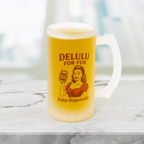 DeLulu For Fun - Frosted Beer Stein 16oz