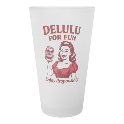 DeLulu For Fun - Frosted Pint Glass 16oz