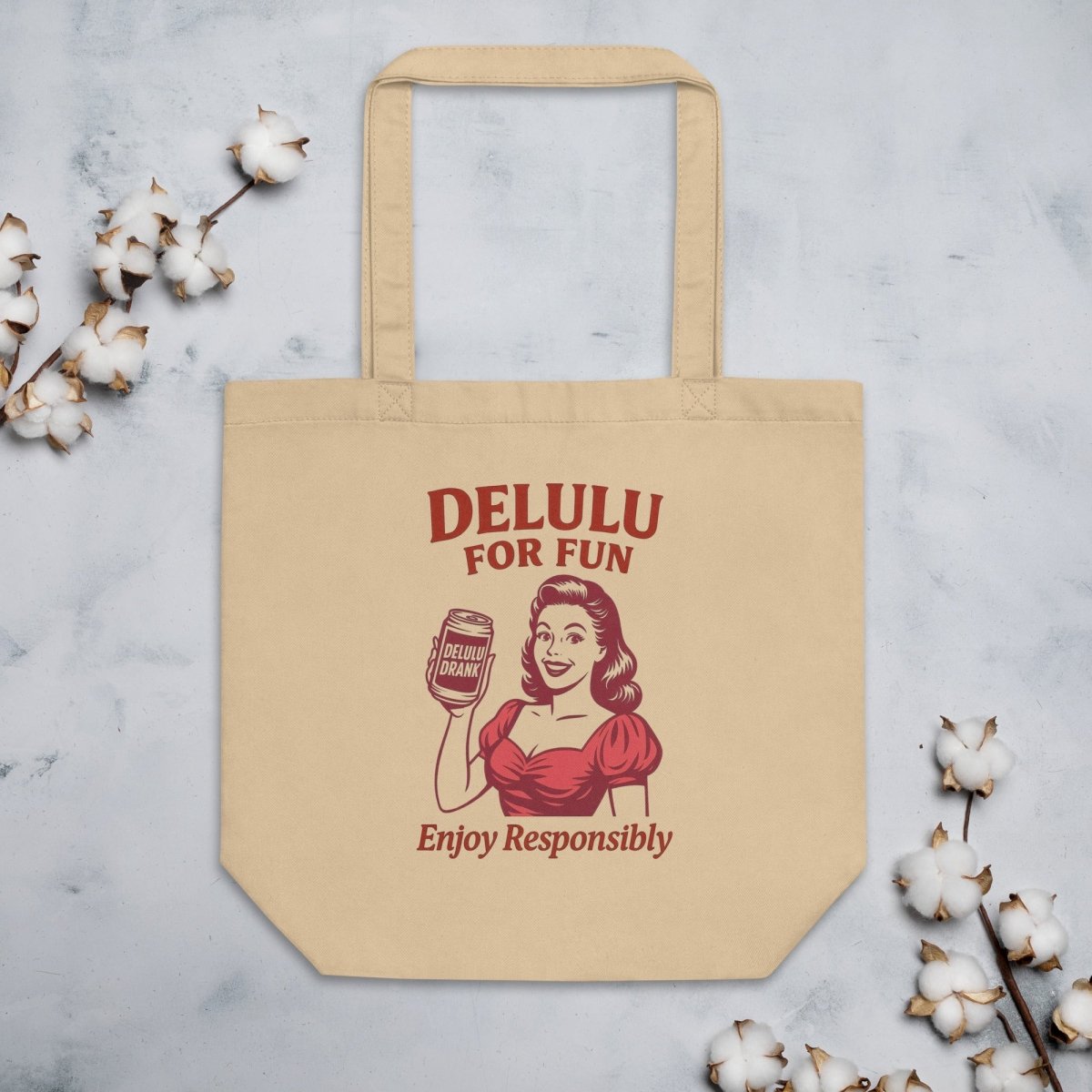 DeLulu For Fun - Khaki Tote Bags - NuKrypton Tote Bags