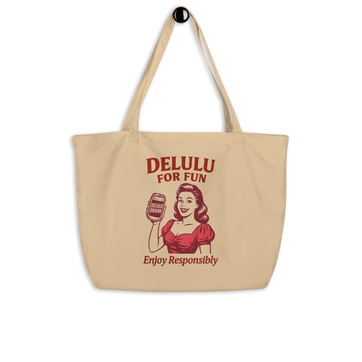 DeLulu For Fun - Khaki Tote Bags - NuKrypton Tote Bags