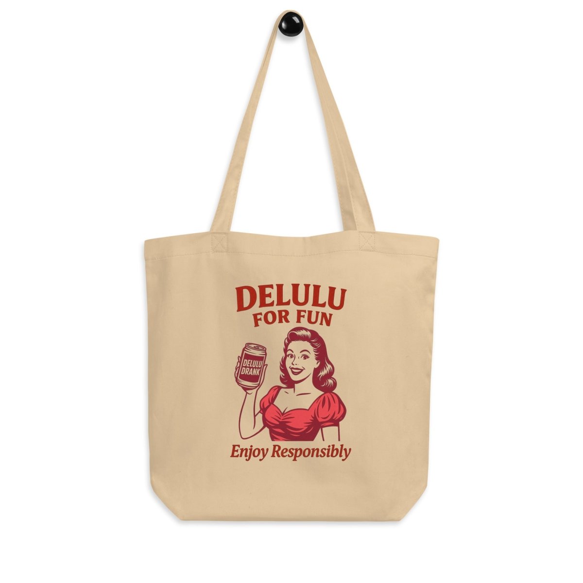 DeLulu For Fun - Khaki Tote Bags - NuKrypton Tote Bags