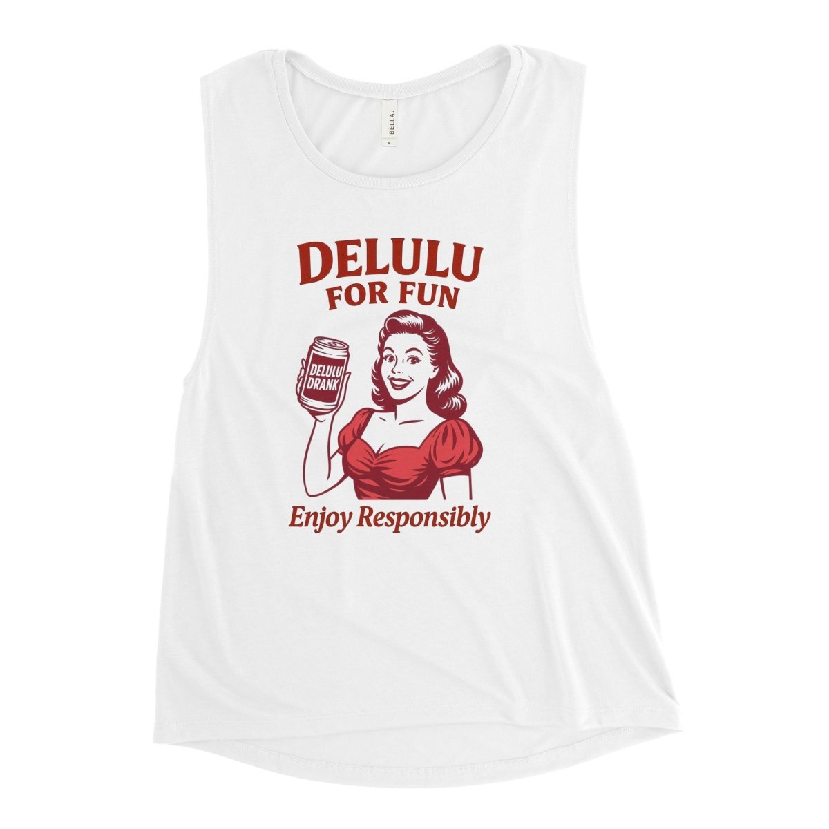 DeLulu For Fun - White Muscle Shirts - NuKrypton Tank Tops 8805043_10441