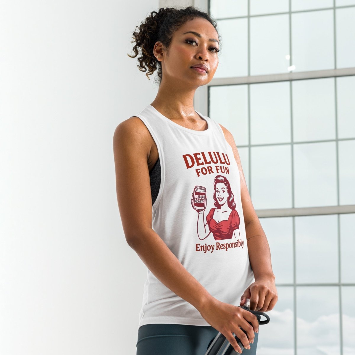 DeLulu For Fun - White Muscle Shirts - NuKrypton Tank Tops 8805043_10440