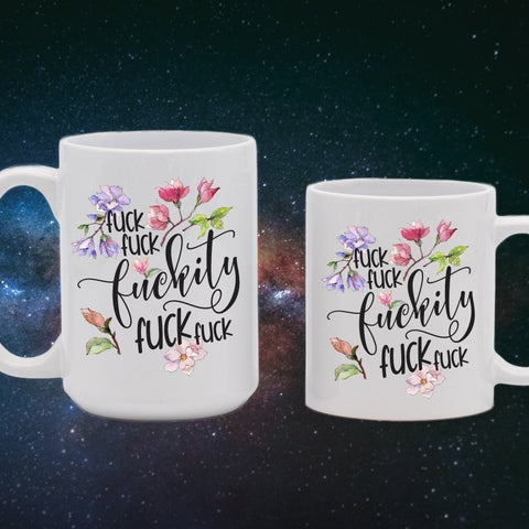 Floral F-words Frenzy - Not Your Grandma's Mugs