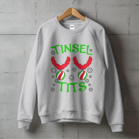 Jingle All the Way with Tinsel Tits Sweatshirt