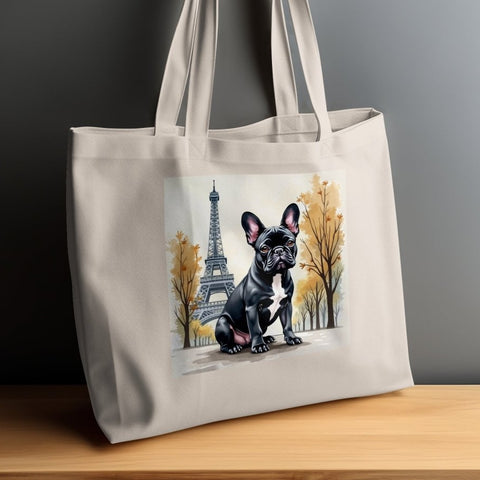 Le French Bulldog Paris Adventure Tote Bags