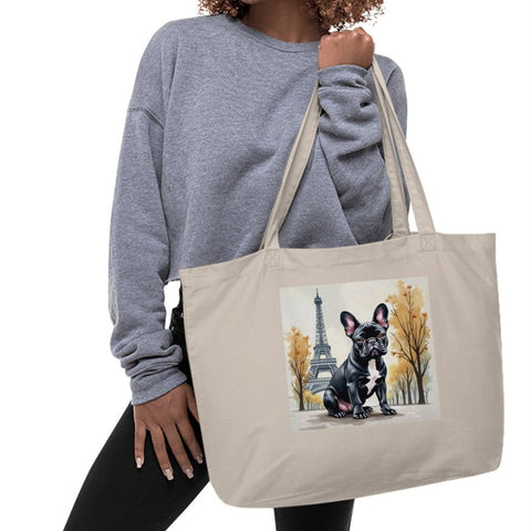 Le French Bulldog Paris Adventure Tote Bags