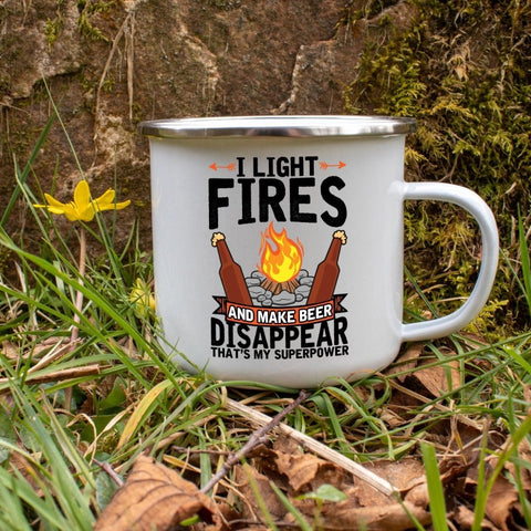 Light Fires & Make Beer Disappear - Campfire Coffee Mug 12oz