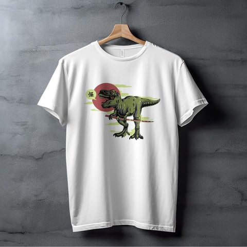 Ninja T-Rex Fierce Samurai Dinosaur T-Shirt