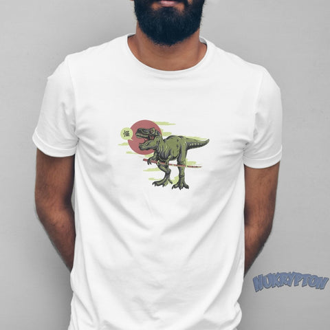Ninja T-Rex Fierce Samurai Dinosaur T-Shirt