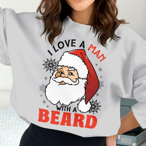 Santa's Bearded Charm - Holiday Bliss Sweatshirt