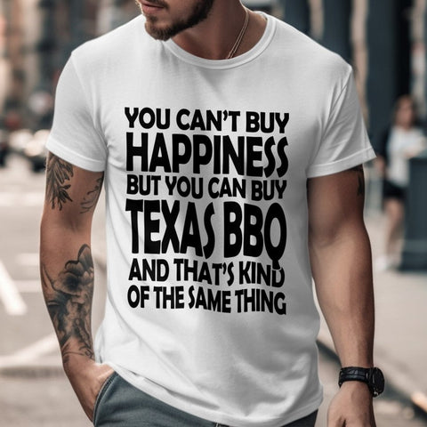 Texas BBQ Happiness - Fun Foodie T-Shirt