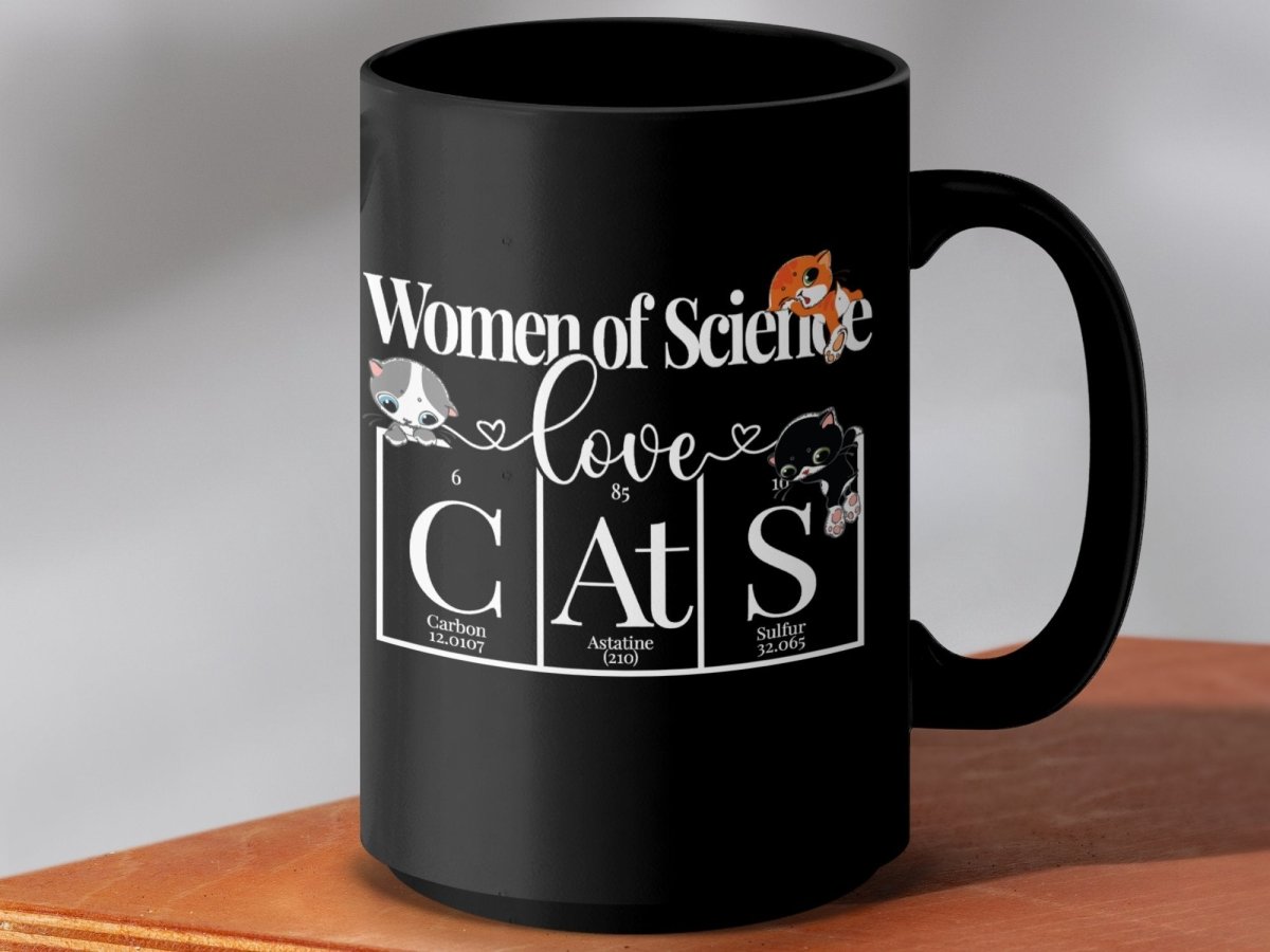 Women of Science Love Cats Sarcastic Fun Mugs - NuKrypton Coffee Mugs MD - 71360841