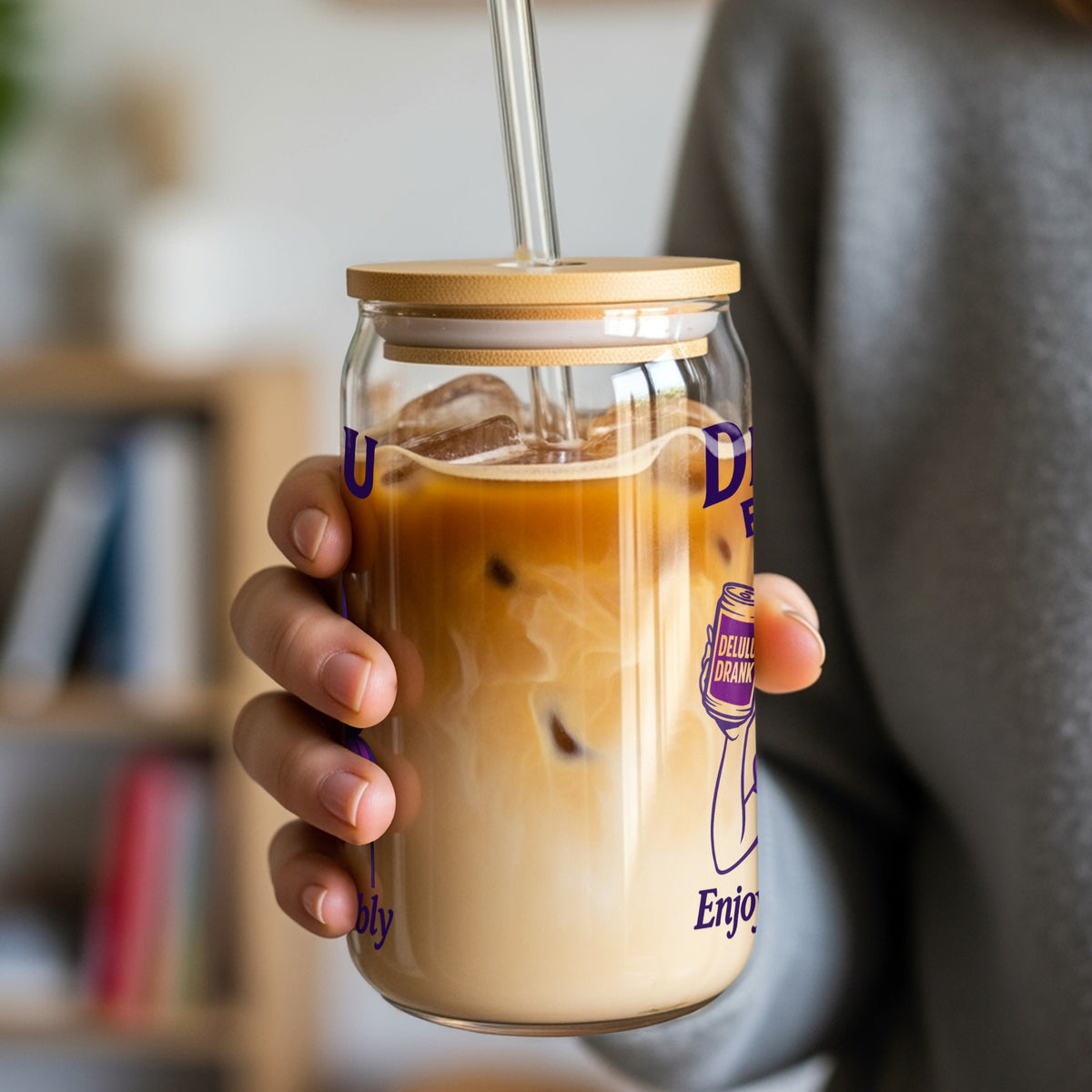 DeLulu For Fun - Glass Tumbler (16oz)