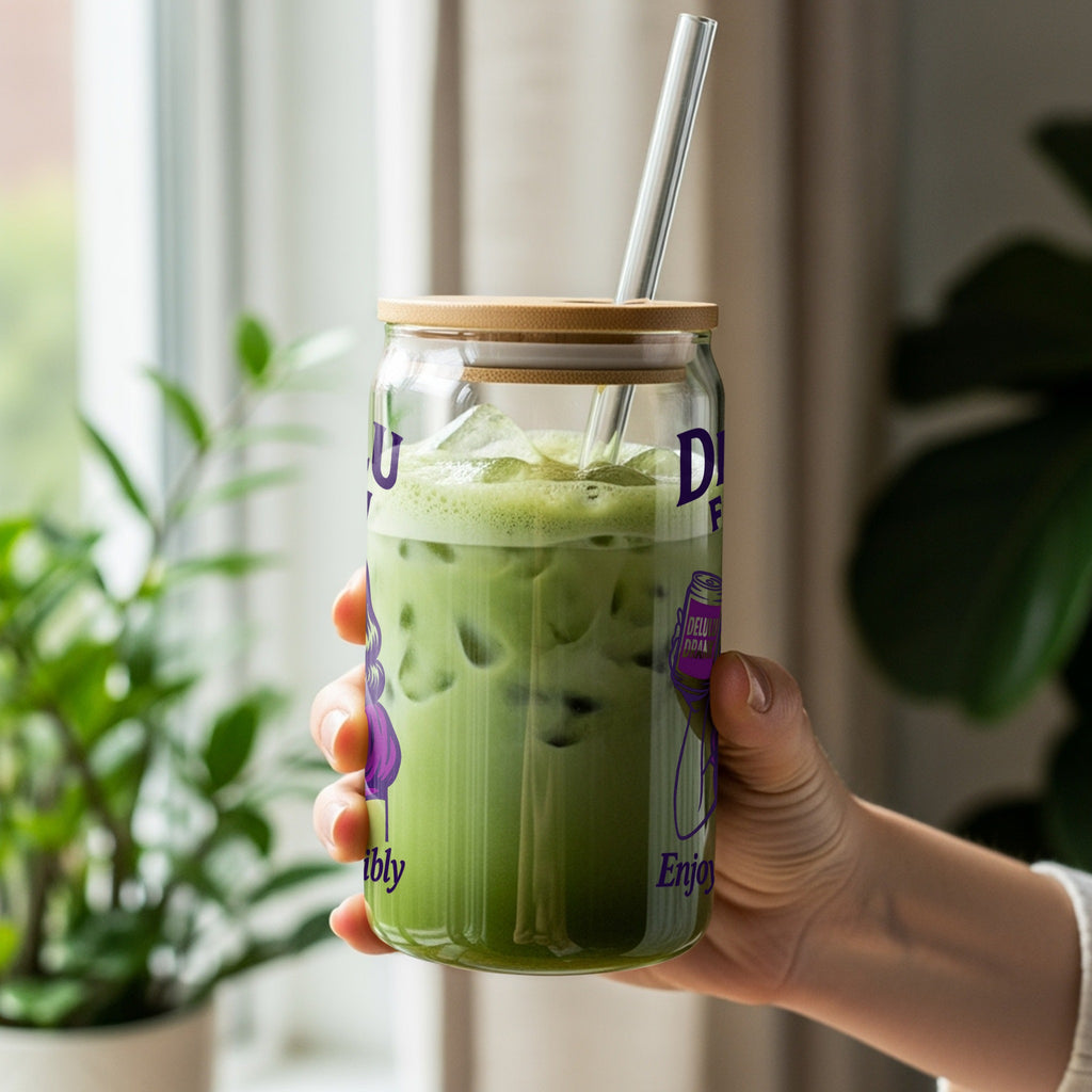DeLulu For Fun - Glass Tumbler (16oz)