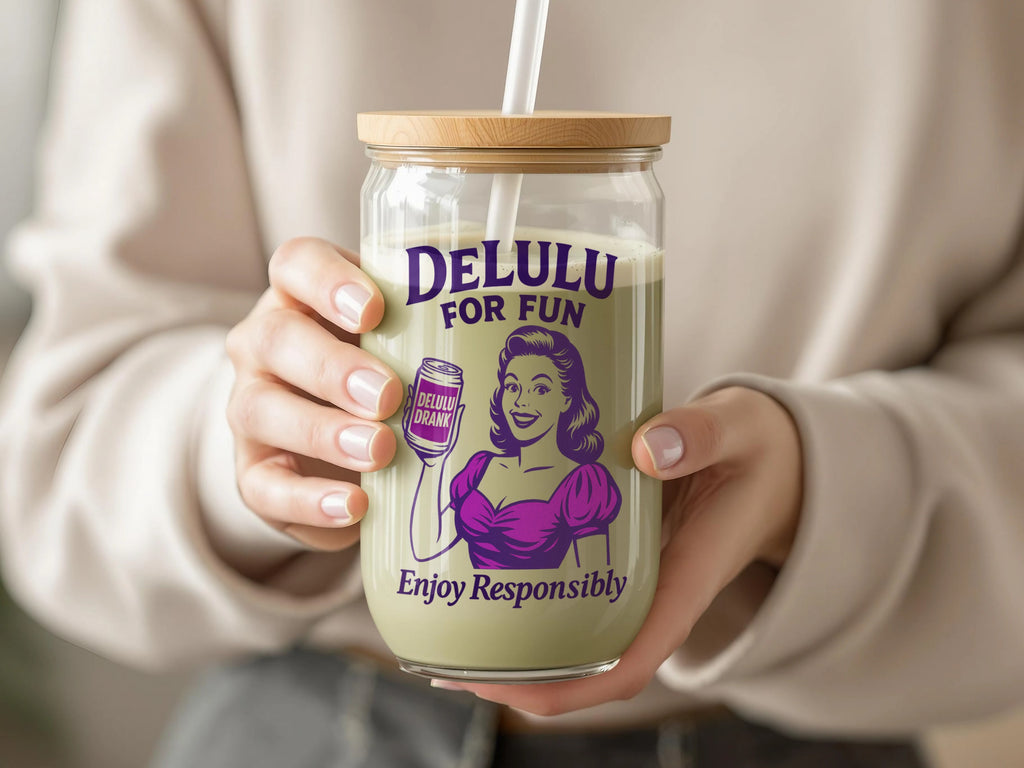 DeLulu For Fun - Glass Tumbler (16oz)