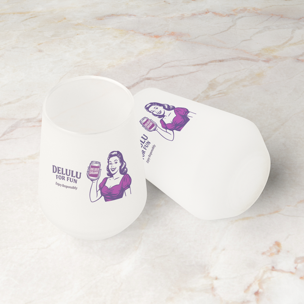 DeLulu For Fun - Frosted Wine Tumbler 13oz