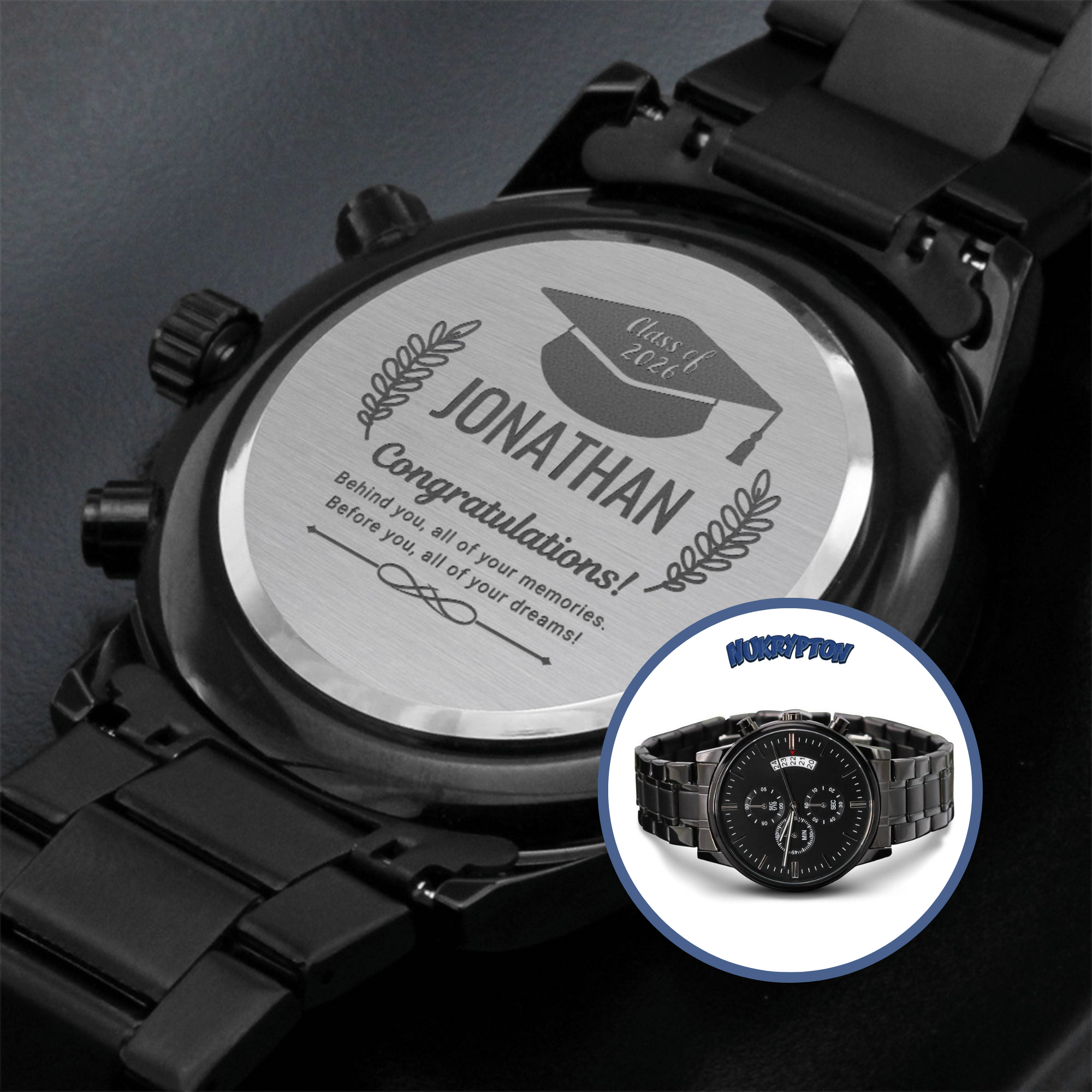 Class of 2026 Graduation Watch - Timeless Gift – NuKrypton Class of 2026 Graduation Watch - Timeless Gift – NuKrypton