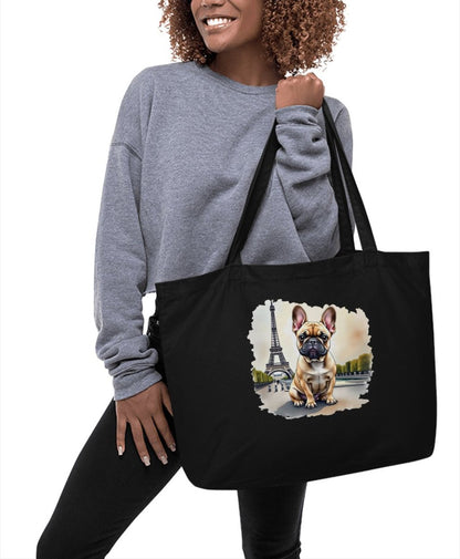 Bonjour French Bulldog Parisian Tote Bags - NuKrypton Tote Bags 165467