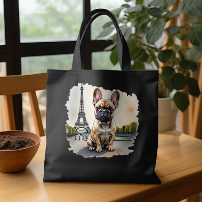 Bonjour French Bulldog Parisian Tote Bags - NuKrypton Tote Bags MD - 73054367