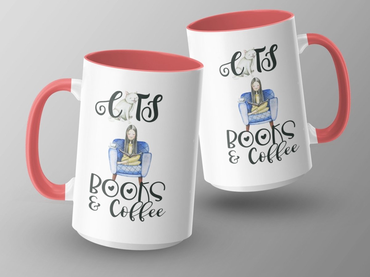 Cats Books and Coffee Enthusiast Mugs - NuKrypton Coffee Mugs MD - 71360921