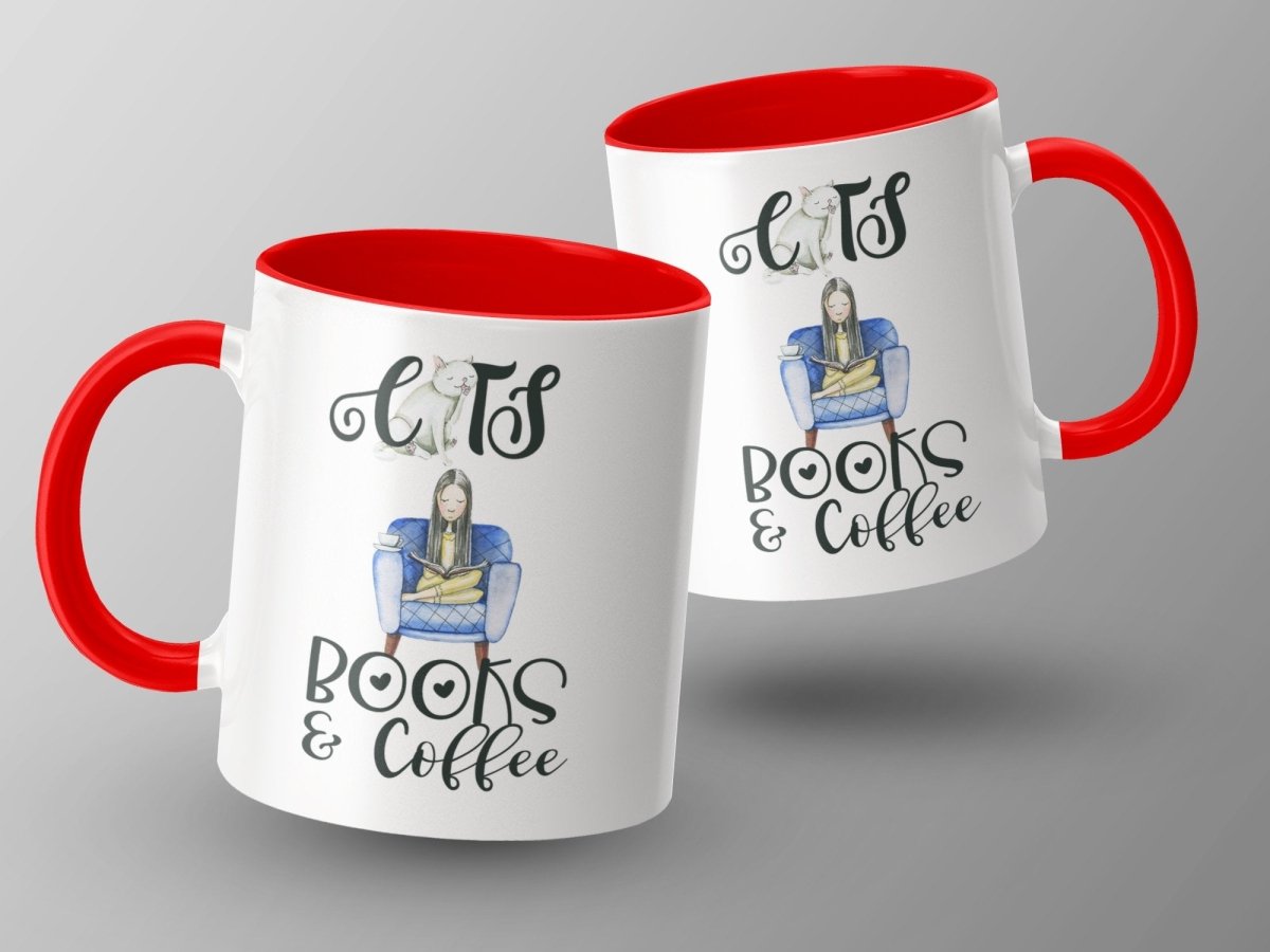 Cats Books and Coffee Enthusiast Mugs - NuKrypton Coffee Mugs MD - 71360917