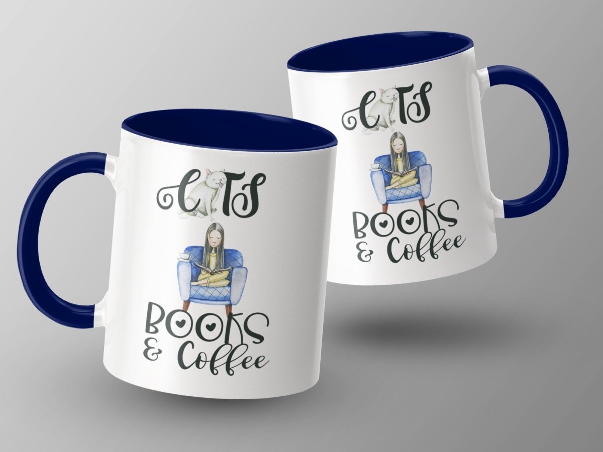 Cats Books and Coffee Enthusiast Mugs - NuKrypton Coffee Mugs MD - 71360916