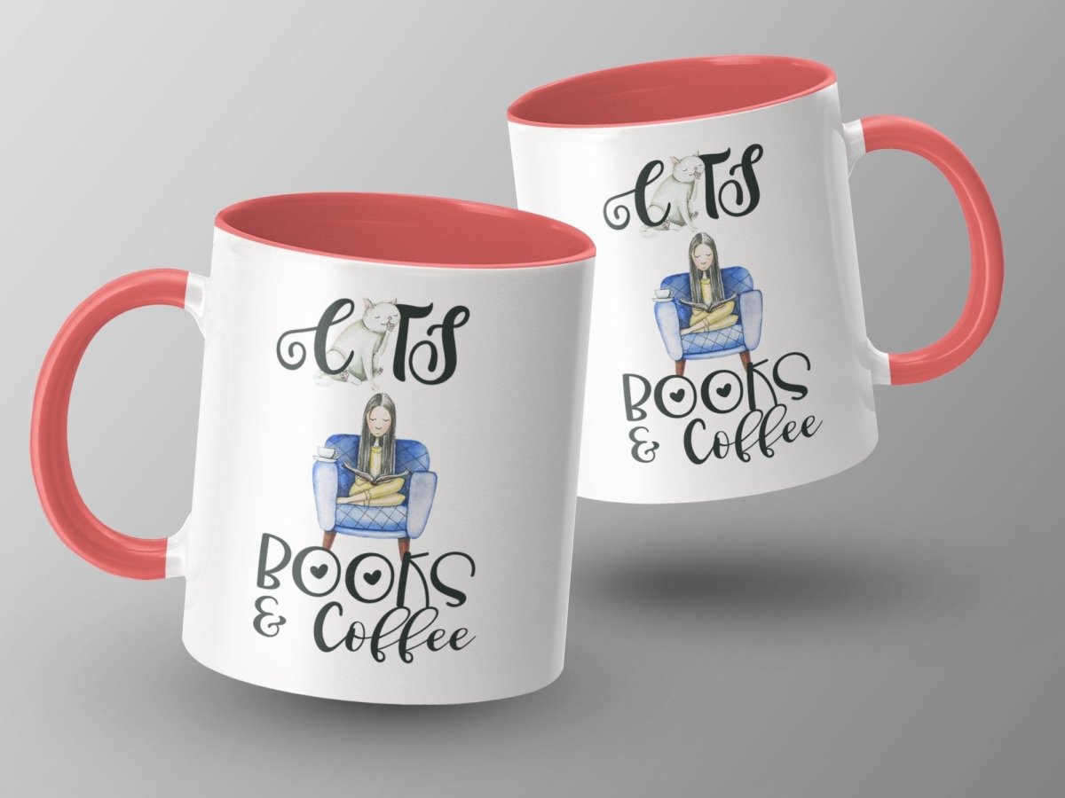 Cats Books and Coffee Enthusiast Mugs - NuKrypton Coffee Mugs MD - 71360915