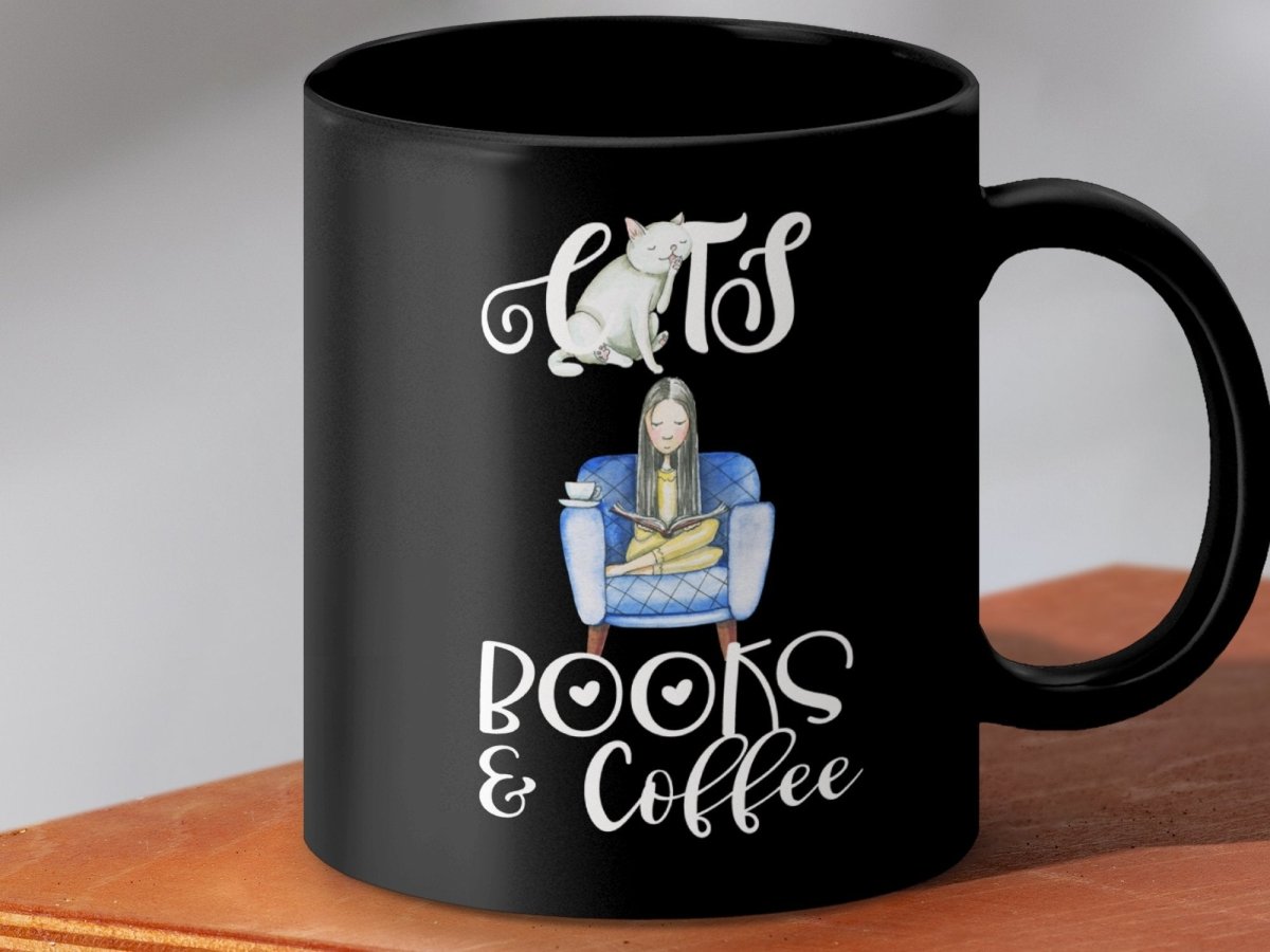 Cats Books and Coffee Enthusiast Mugs - NuKrypton Coffee Mugs MD - 71360918