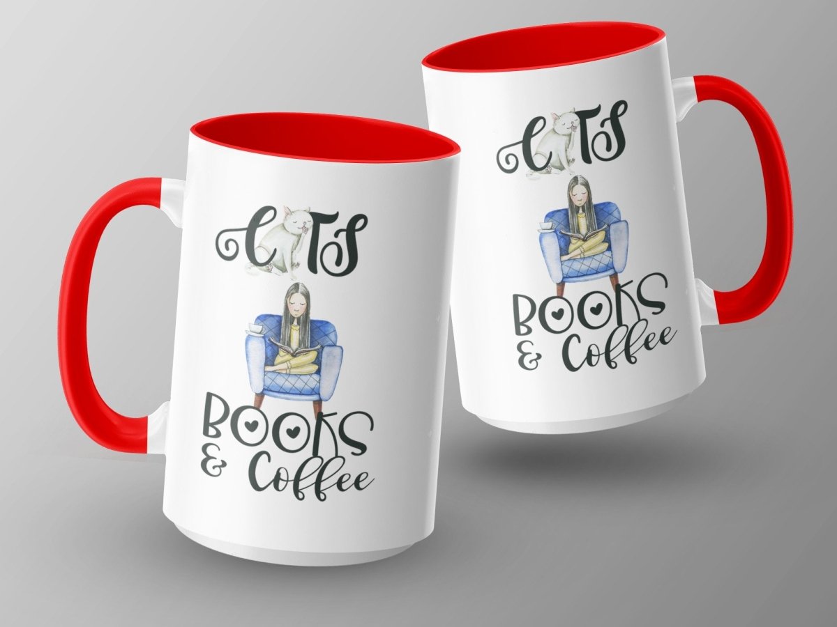Cats Books and Coffee Enthusiast Mugs - NuKrypton Coffee Mugs MD - 71360922