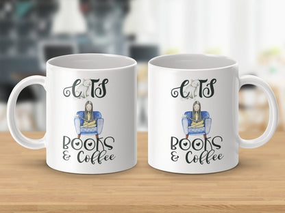 Cats Books and Coffee Enthusiast Mugs - NuKrypton Coffee Mugs MD - 71360914