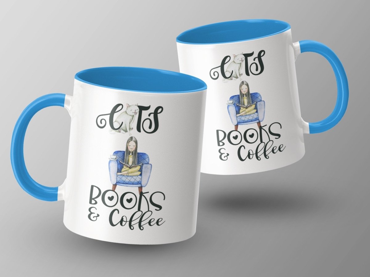 Cats Books and Coffee Enthusiast Mugs - NuKrypton Coffee Mugs MD - 71360918