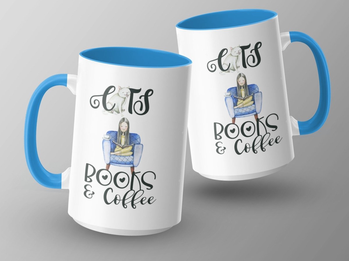 Cats Books and Coffee Enthusiast Mugs - NuKrypton Coffee Mugs MD - 71360924