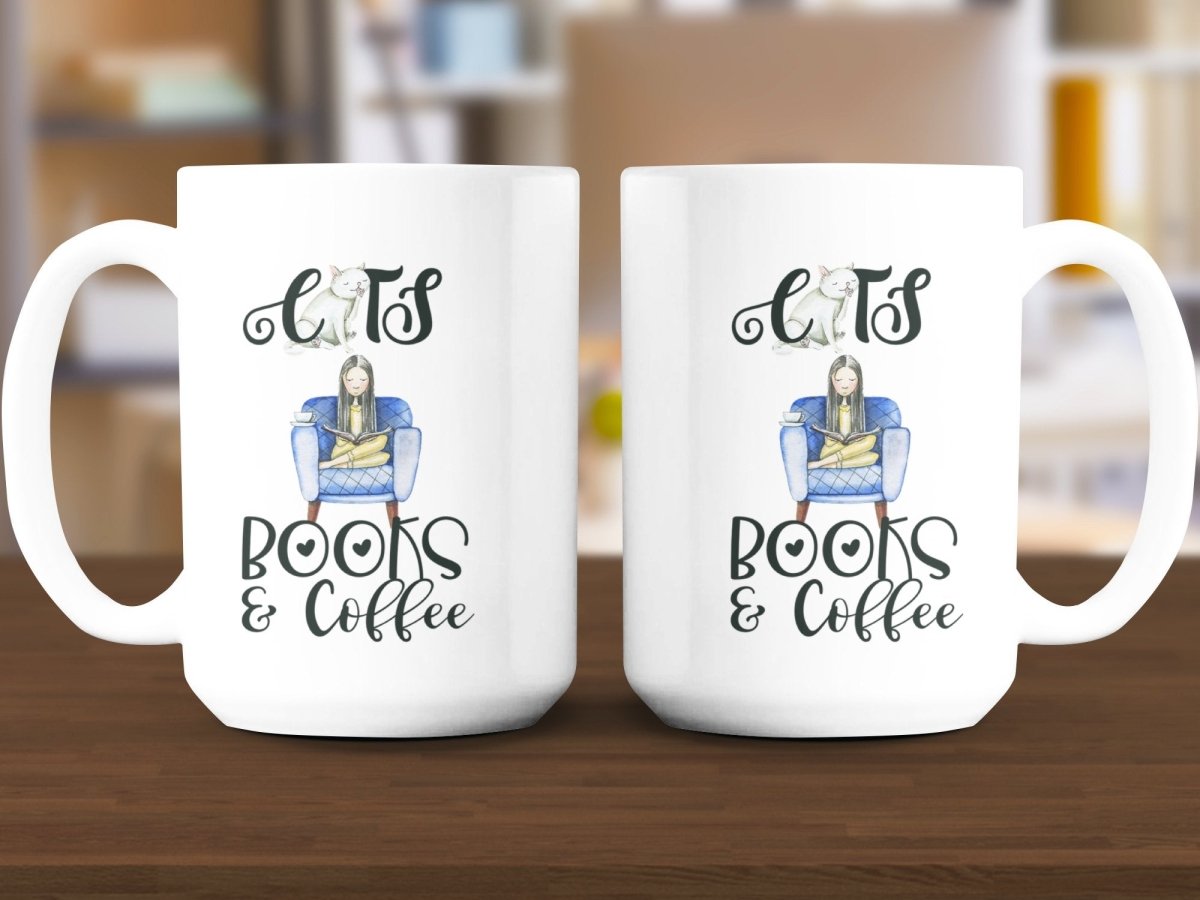 Cats Books and Coffee Enthusiast Mugs - NuKrypton Coffee Mugs MD - 71360920