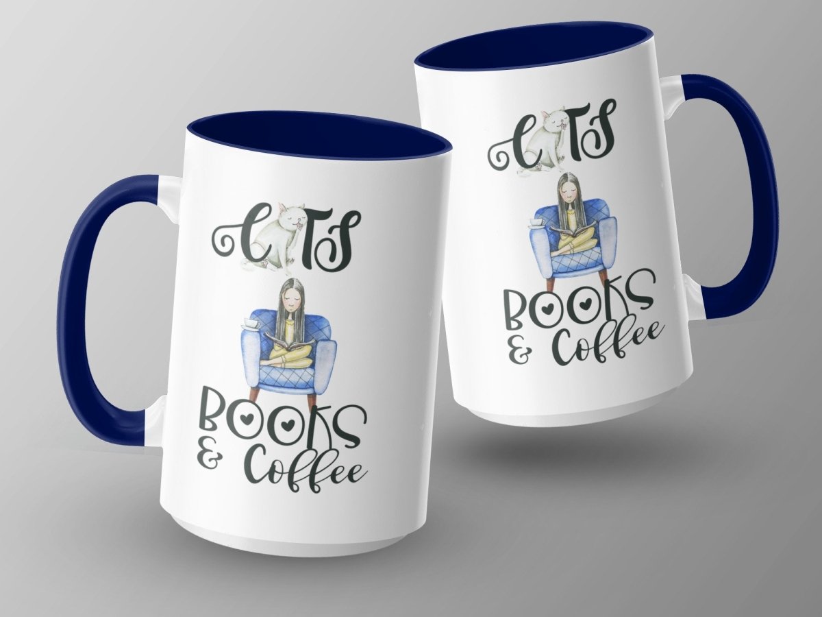 Cats Books and Coffee Enthusiast Mugs - NuKrypton Coffee Mugs MD - 71360923