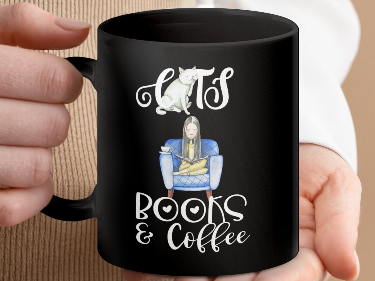 Cats Books and Coffee Enthusiast Mugs - NuKrypton Coffee Mugs MD - 71360919