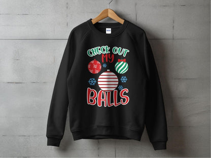 Check Out My Ornaments - Festive Balls Sweatshirt - NuKrypton Sweatshirt MD - 71970604