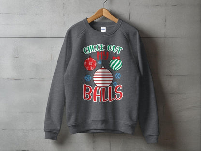 Check Out My Ornaments - Festive Balls Sweatshirt - NuKrypton Sweatshirt MD - 71970568