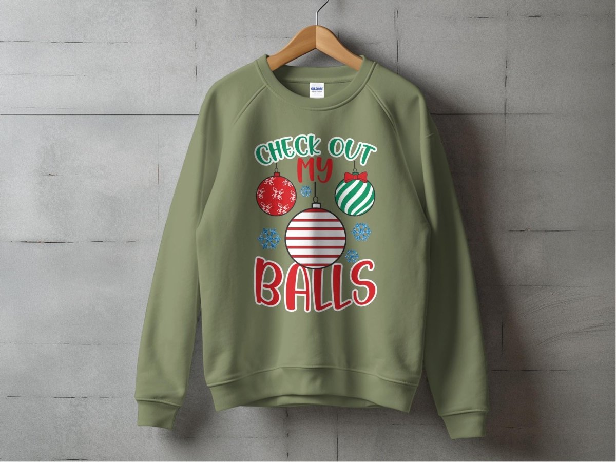 Check Out My Ornaments - Festive Balls Sweatshirt - NuKrypton Sweatshirt MD - 71970574