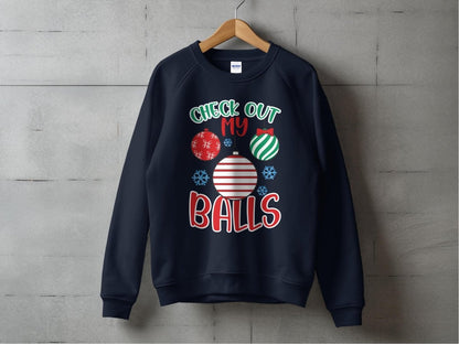 Check Out My Ornaments - Festive Balls Sweatshirt - NuKrypton Sweatshirt MD - 71970580