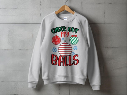 Check Out My Ornaments - Festive Balls Sweatshirt - NuKrypton Sweatshirt MD - 71970598