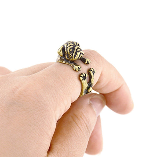 Cute Pug Rings - Wrap Ring - NuKrypton Rings