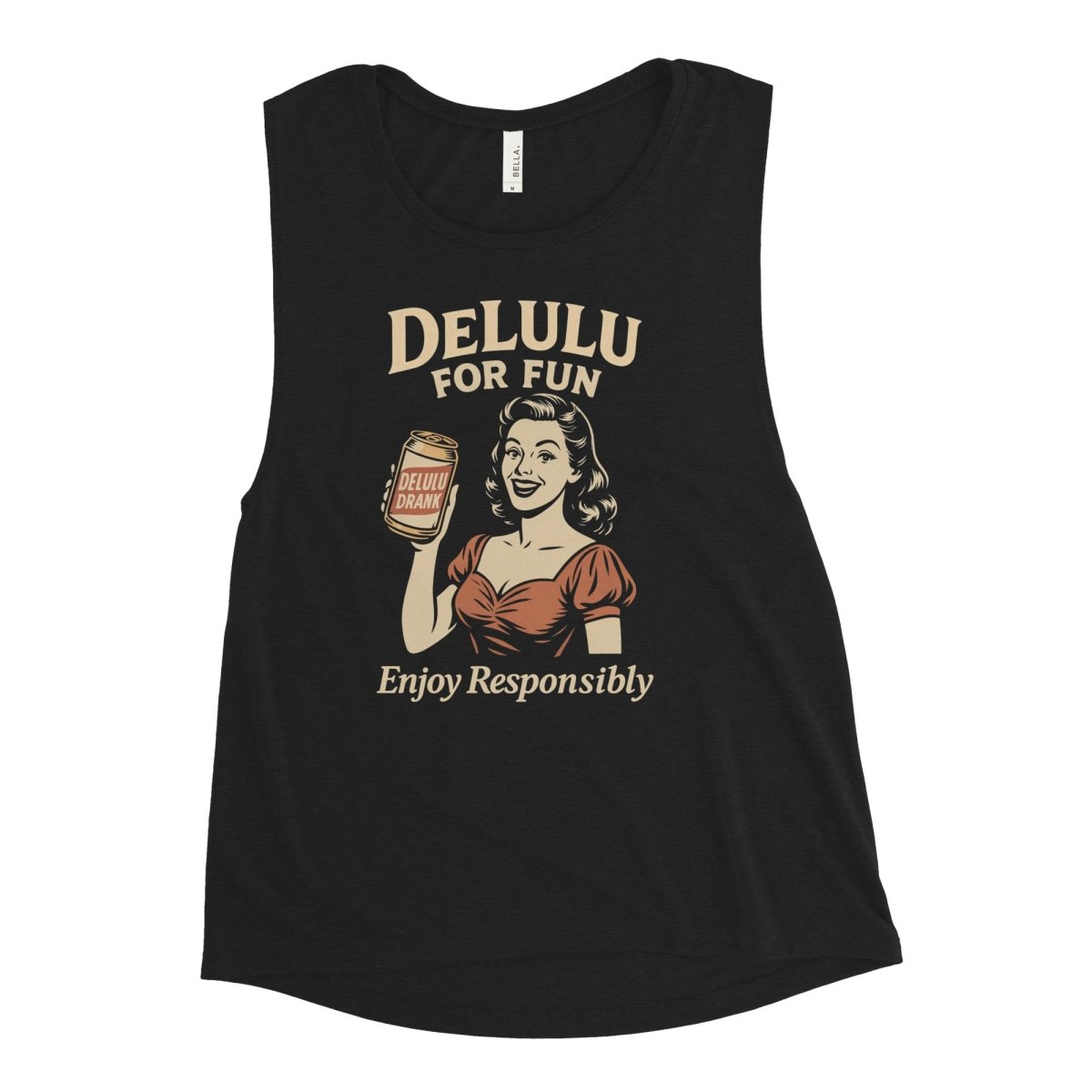 DeLulu For Fun - Black Muscle Shirts - NuKrypton Tank Tops 3556110_10401