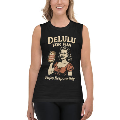 DeLulu For Fun - Black Muscle Shirts - NuKrypton Tank Tops 3556110_10400