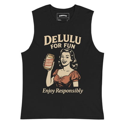 DeLulu For Fun - Black Muscle Shirts - NuKrypton Tank Tops 3556110_10400